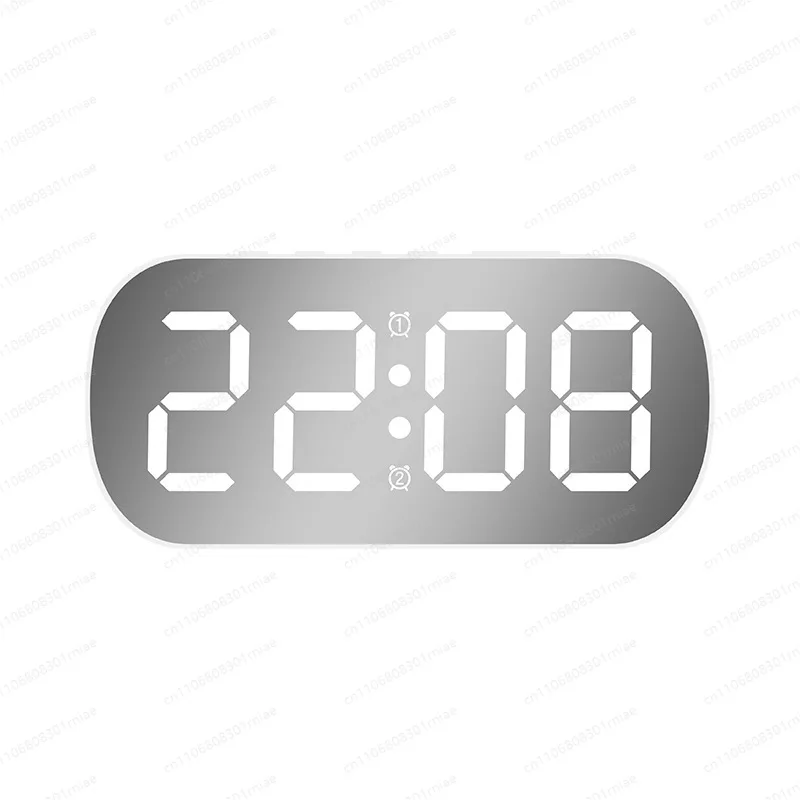 Electronic Display Digital Desktop Clock Small Children's Mirror Alarm Clock Digital Desk Clock
