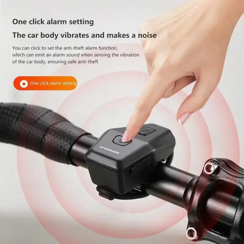 Bike Accessories Electric Bike Bell With Anti-Theft Alarm Motorcycle Electric Horn Waterproof Electronic Bicycle Horn