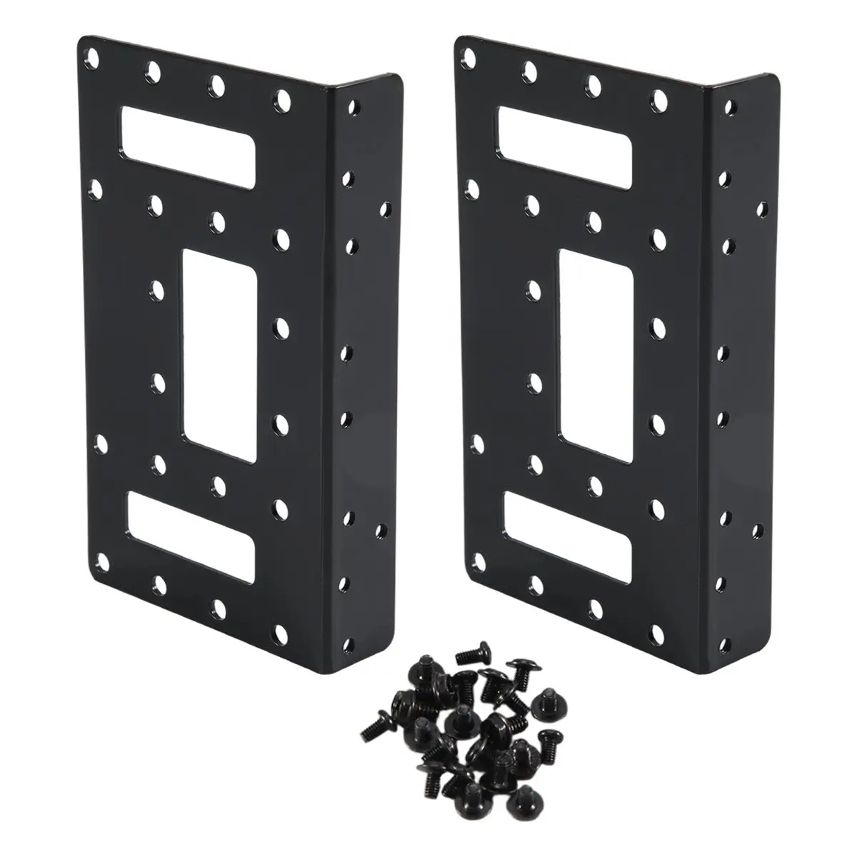 B21B Hard Disk Mounting Bracket Hard Drive Bracket for 2.5in/3.5in SAS/SATA HDD SSD DIY Storage Metal Hollowout Rack Shelf