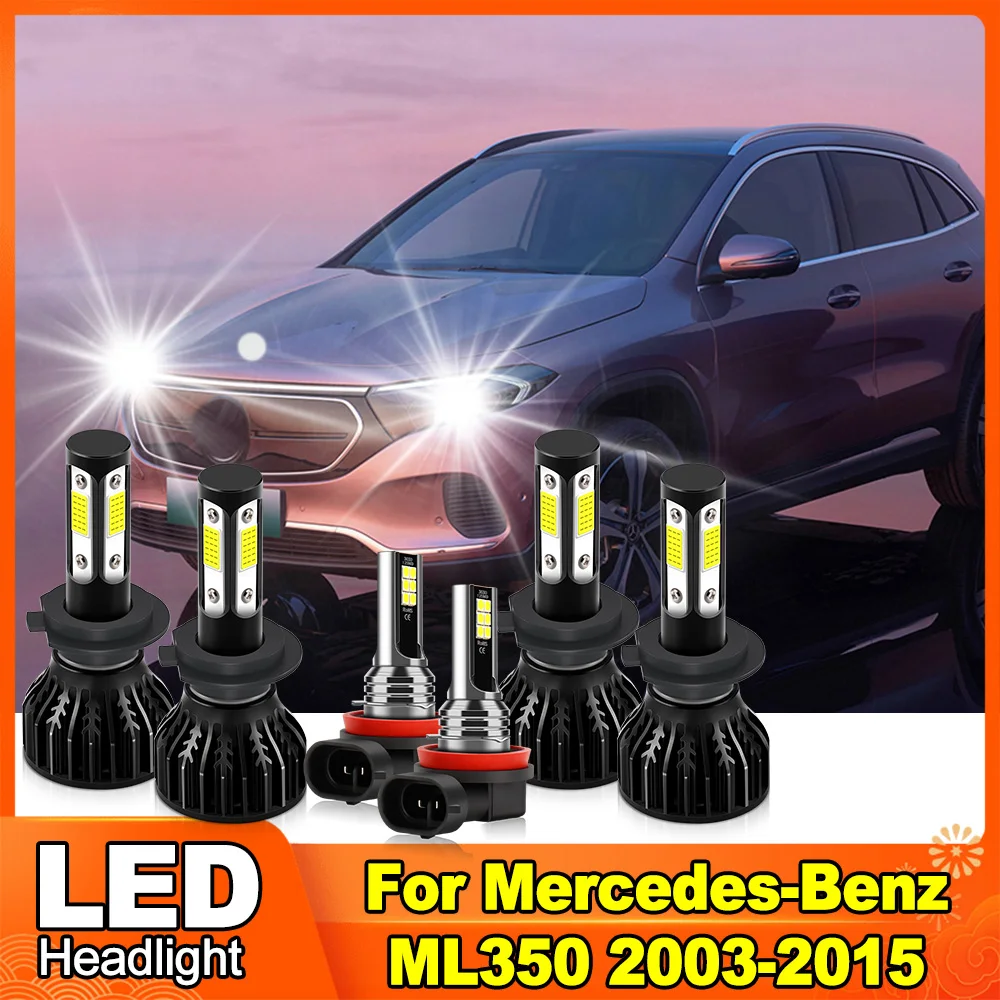 

Car LED Headlight 6000K White COB Chips 60000LM High Low Beam Headlamp Fog Light Plug and Play For Mercedes-Benz ML350 2003-2015