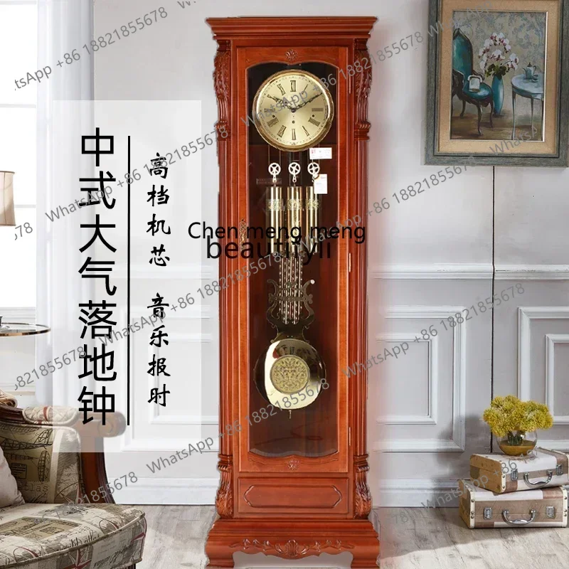 X  R New Chinese floor clock living room Helmler European retro pendulum clock old-fashioned floor-to-ceiling large seat clock R