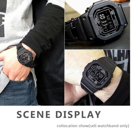 Imagen 2 del producto Para Casio G-SHOCK DW-6900/DW9600/DW5600/GW-M5610 correa de reloj de plástico de alta calidad para hombre accesorios de pulsera