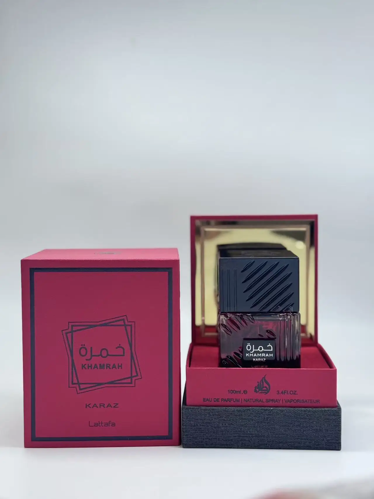 لاتافا خمر كارز للجنسين أو دو برفوم بخاخ 3.4 أونصة/100 مل عطر شرقي حار جورماند قرفة مواعيد فانيليا