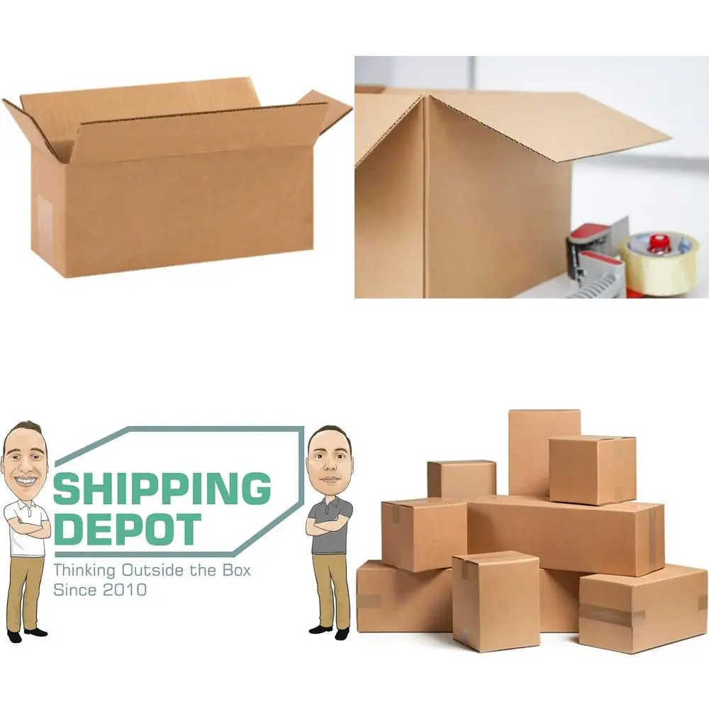 

Corrugated Cardboard Boxes - 10x4x4, Pack of 200 for Shipping, Mailing, and Moving - Durable Cartons for Packaging