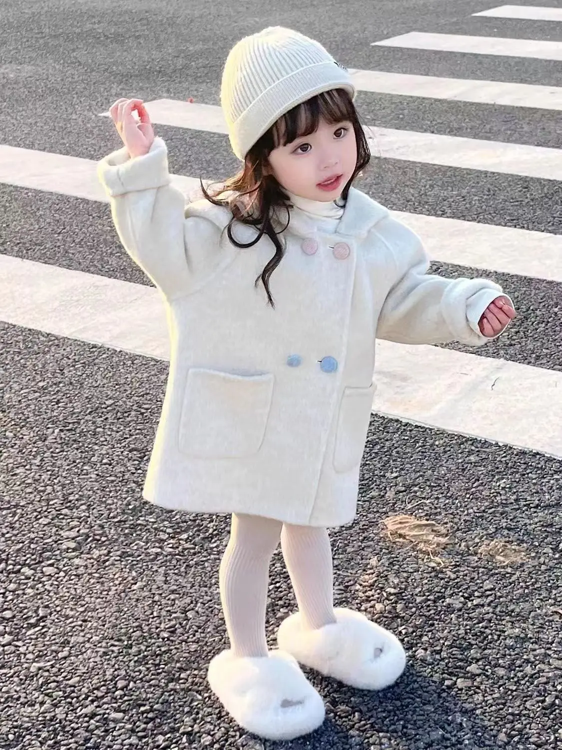 AnKoee Manteau Bébé Hiver Lapin – Peluche Épaisse Chaud, Capuche Oreilles Lapin, Garçons & Filles 0-3 Ans