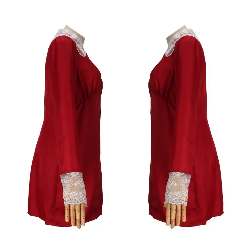 Chilling Adventures Of Sabrina Cosplay Costume Red Dress Spellman Spring Autumn Uniform Women Girls Halloween Carnival Suit view 4