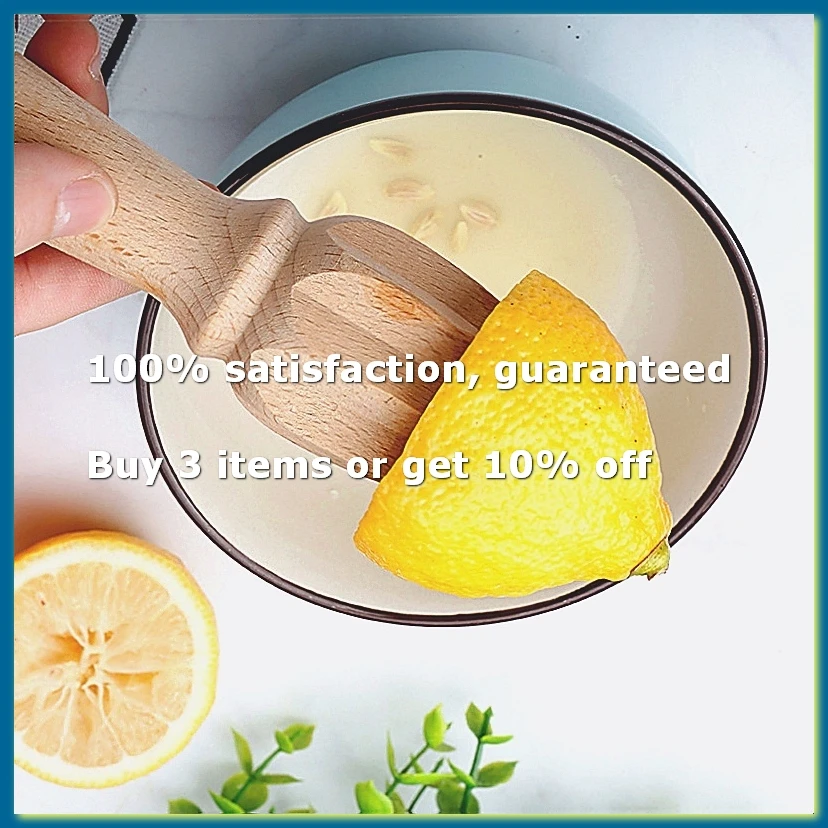 Beech Lemon Juicer Manual Solid Wood Lemon Cone Juicer Orange Lemon Lemon Juice Squeezing Tool-A27I