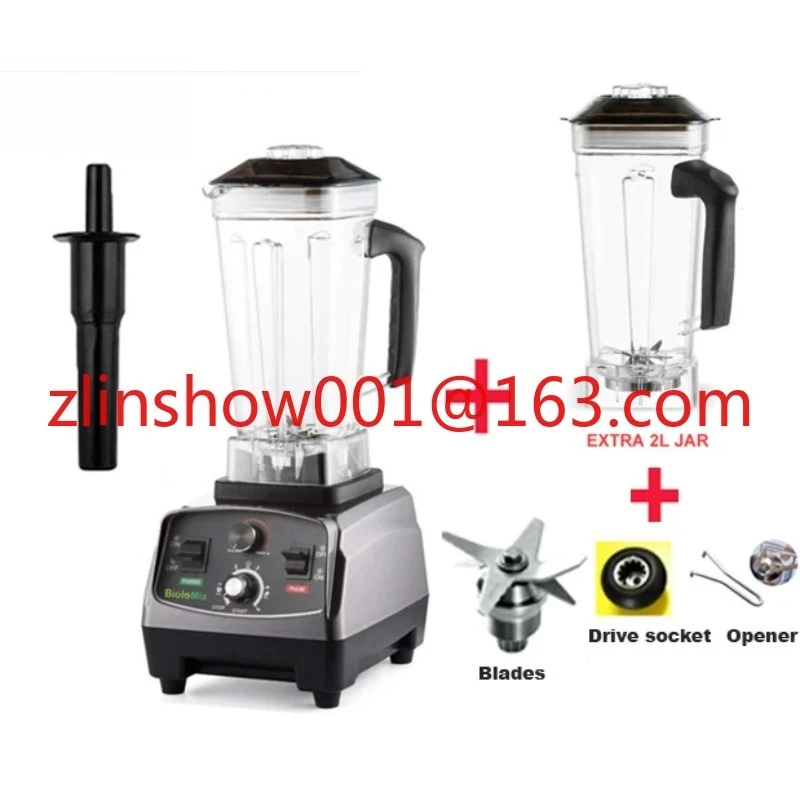 

3HP 2200W сверхмощный таймер, блендер, миксер, соковыжималка, кухонный комбайн для фруктов, ледяные смузи, банка 2 л без BPA