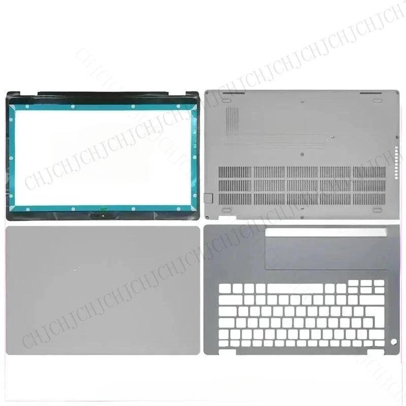 

CHJ для Latitude 5410 E5410, новый задний чехол для ноутбука, ЖК-дисплей, задняя крышка, передняя панель, упор для рук, нижний корпус 0NKPM7 00W819, серебристый