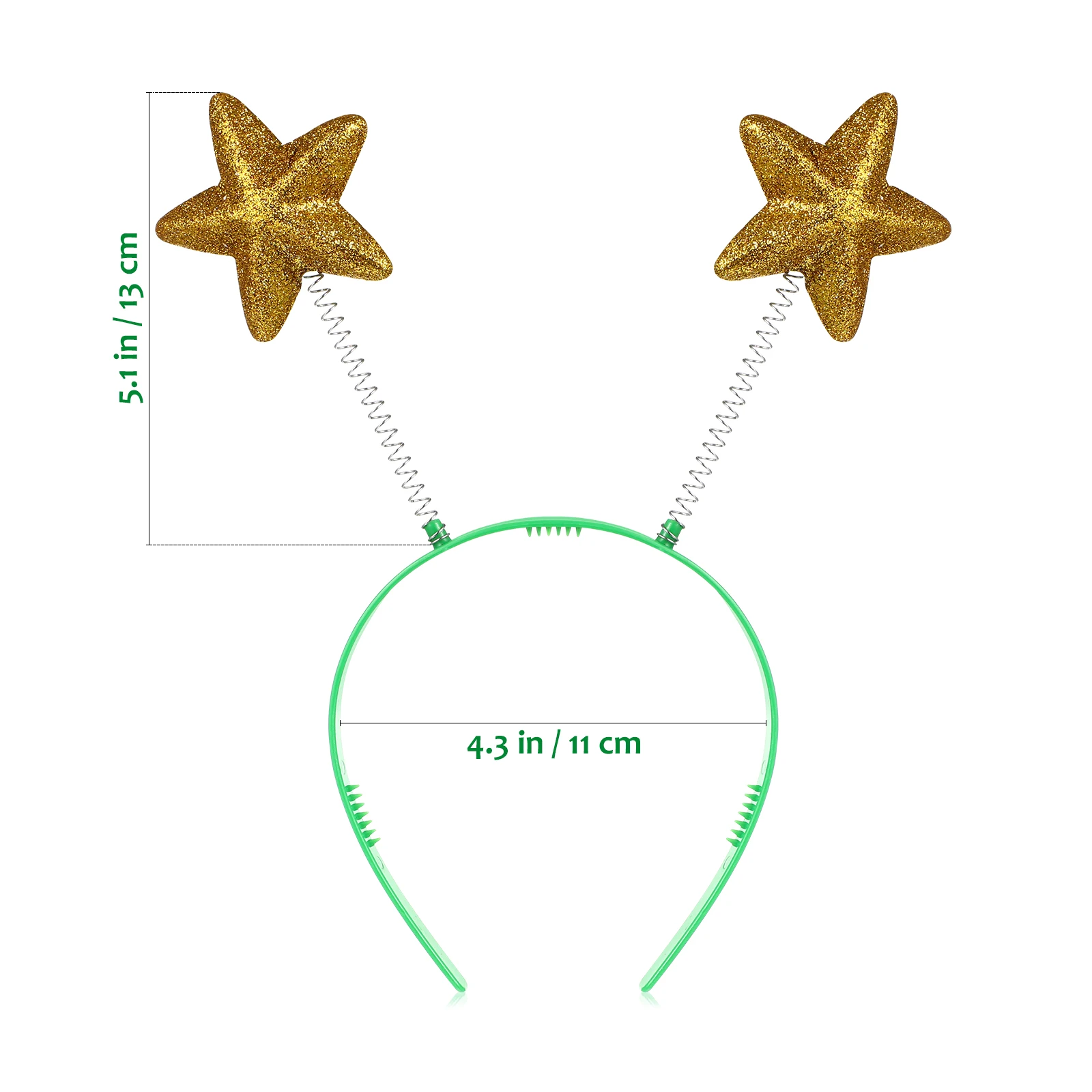 

8pcs Pentagram Headband Sequined Star Hair Hoop Party Cosplay Headdress For Girls Women Durable Plastic Foam Headwear