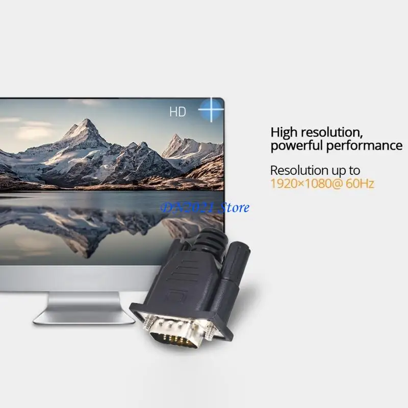 

F3KE VGA Virtual Display Adapter EDID Headless Emulator Lock Adapter Dummy Plug
