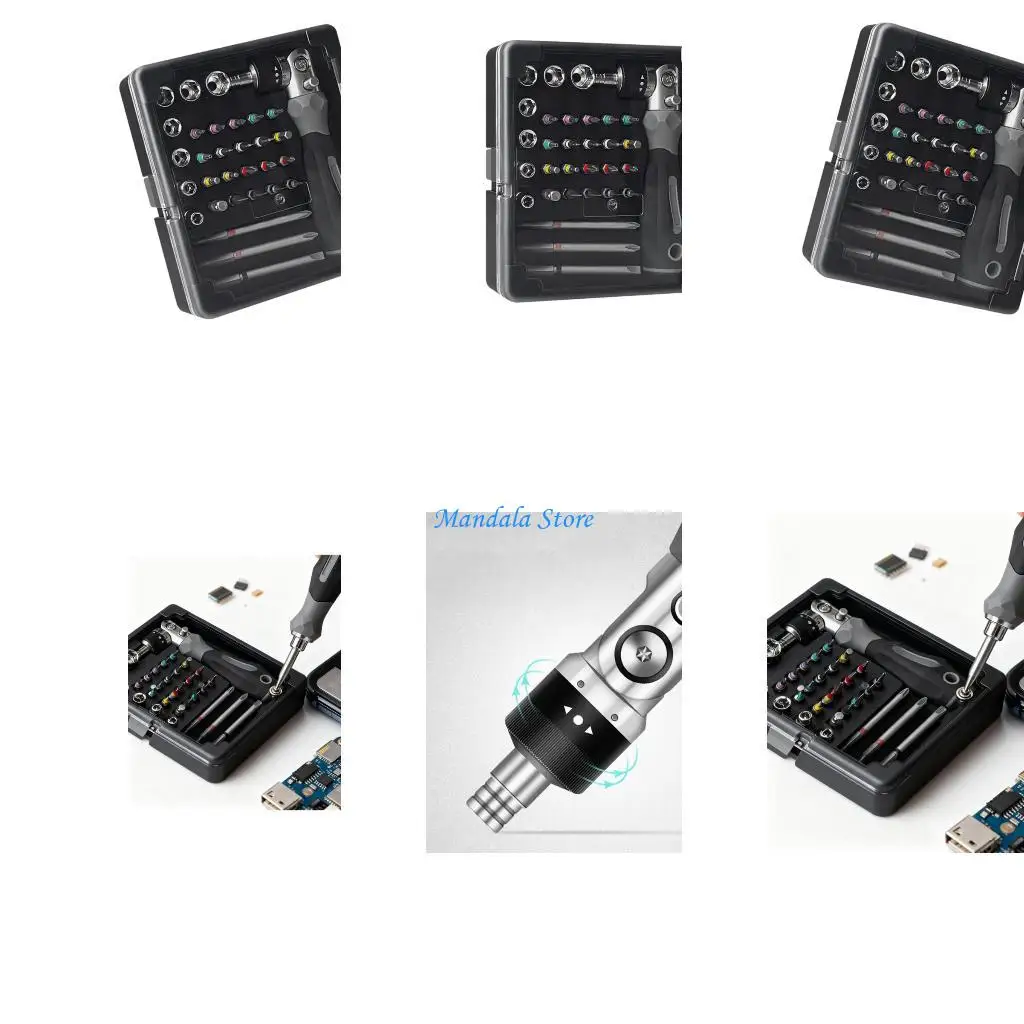 

U2JC 31 in 1 Precisions Ratchet Tool With Holder Multifunctional Screwdriver Tool For Mobile Device Maintenance