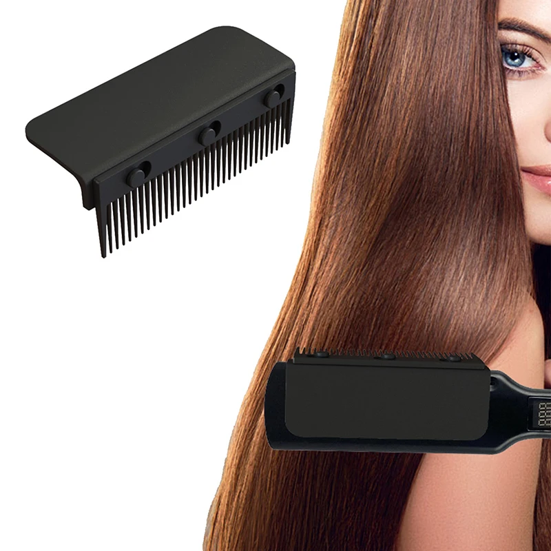 Flat Iron Comb Hair Straightener Comb-Reusable Comb For Flat Iron-Flat Iron Comb Attachment Clip On Disassemble Without Leaving