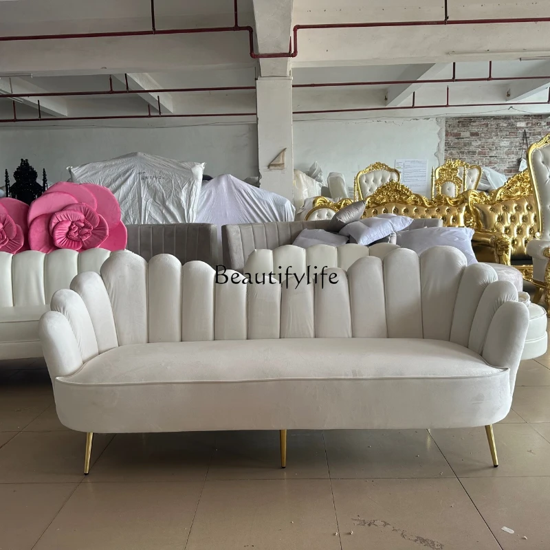 

pj13*Modern simple light luxury clothing store beauty salon apartment living room sofa