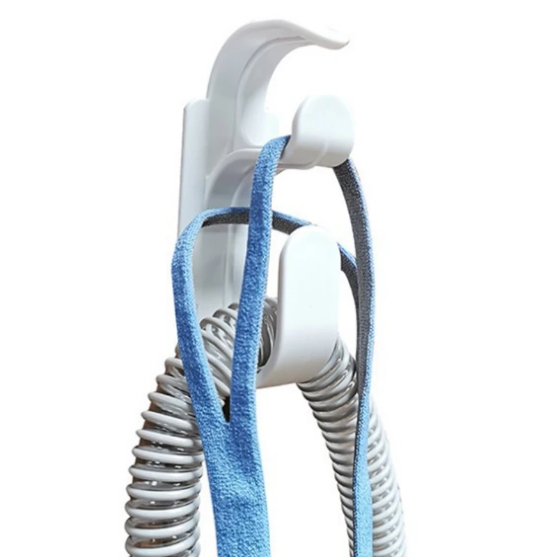 Nasenkissenmaske, CPAP-Kopfbedeckungsgurt-Set, CPAP-Gurtabdeckungen und Schlauchaufhänger aus blauem und weißem Kunststoff für Resmed Airfit P10