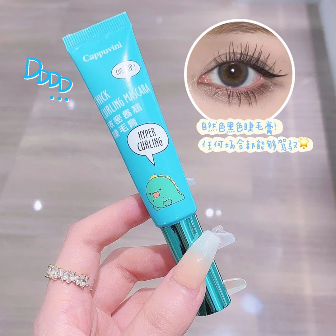 ماسكارا مقاومة للماء والتلطخ، أنبوب حيوان لطيف، تطويل وتجعيد، رموش ذات مظهر طبيعي، كابوفيني #5