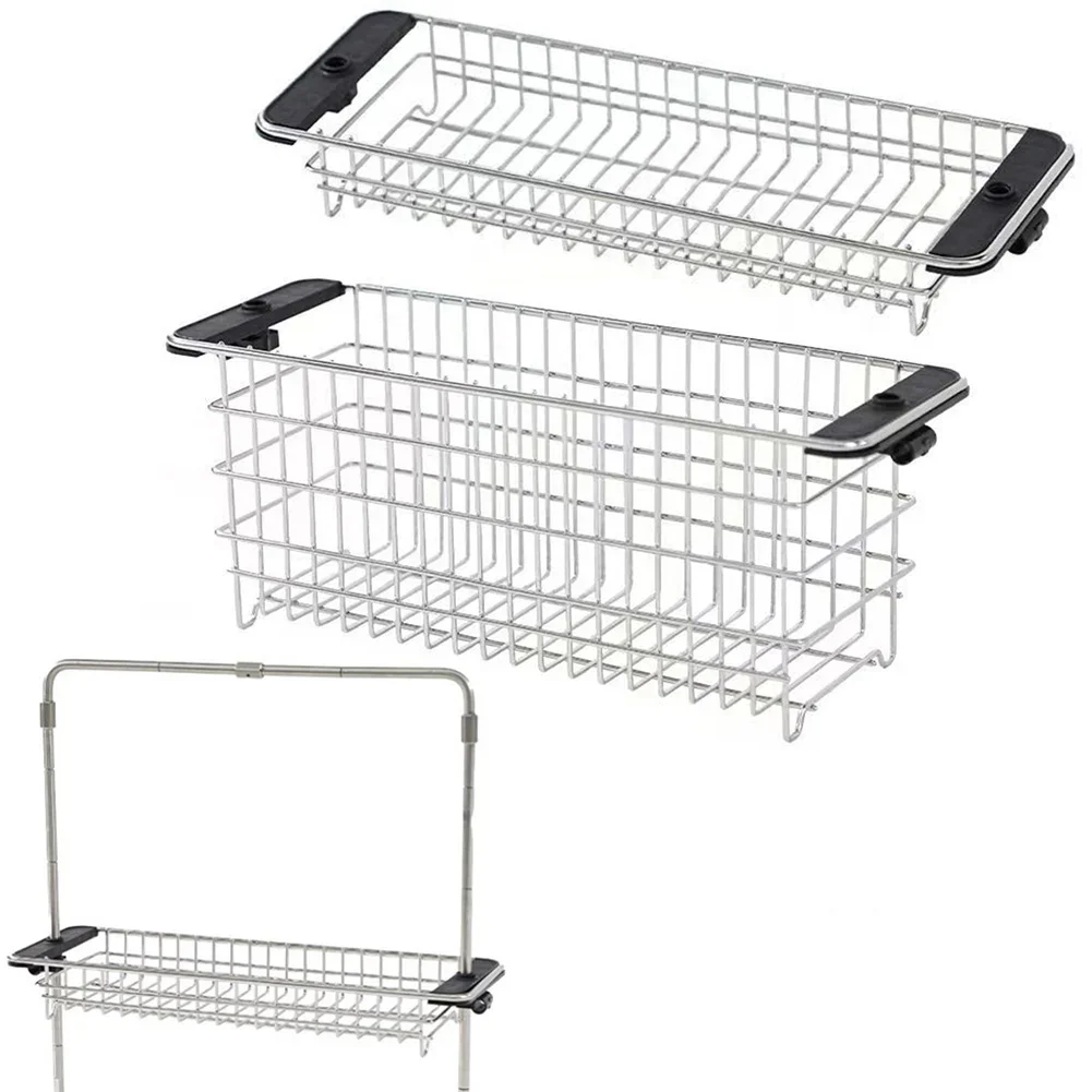 

1pc Stainless Steel Drain Basket For IGT Table 0.5 Unit Folding Camping Table Drain Basket Storage Expansion Accessories