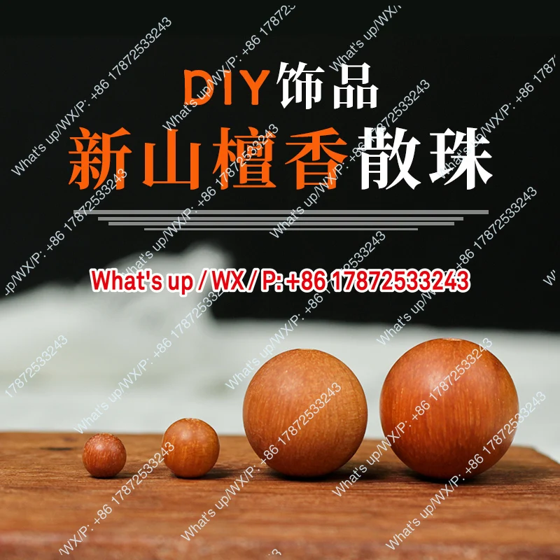 50pcs Johor Bahru Sandalwood Loose Beads 6-20MM round Creative Wooden DIY Hand String Beads for Buddha Jewelry Making