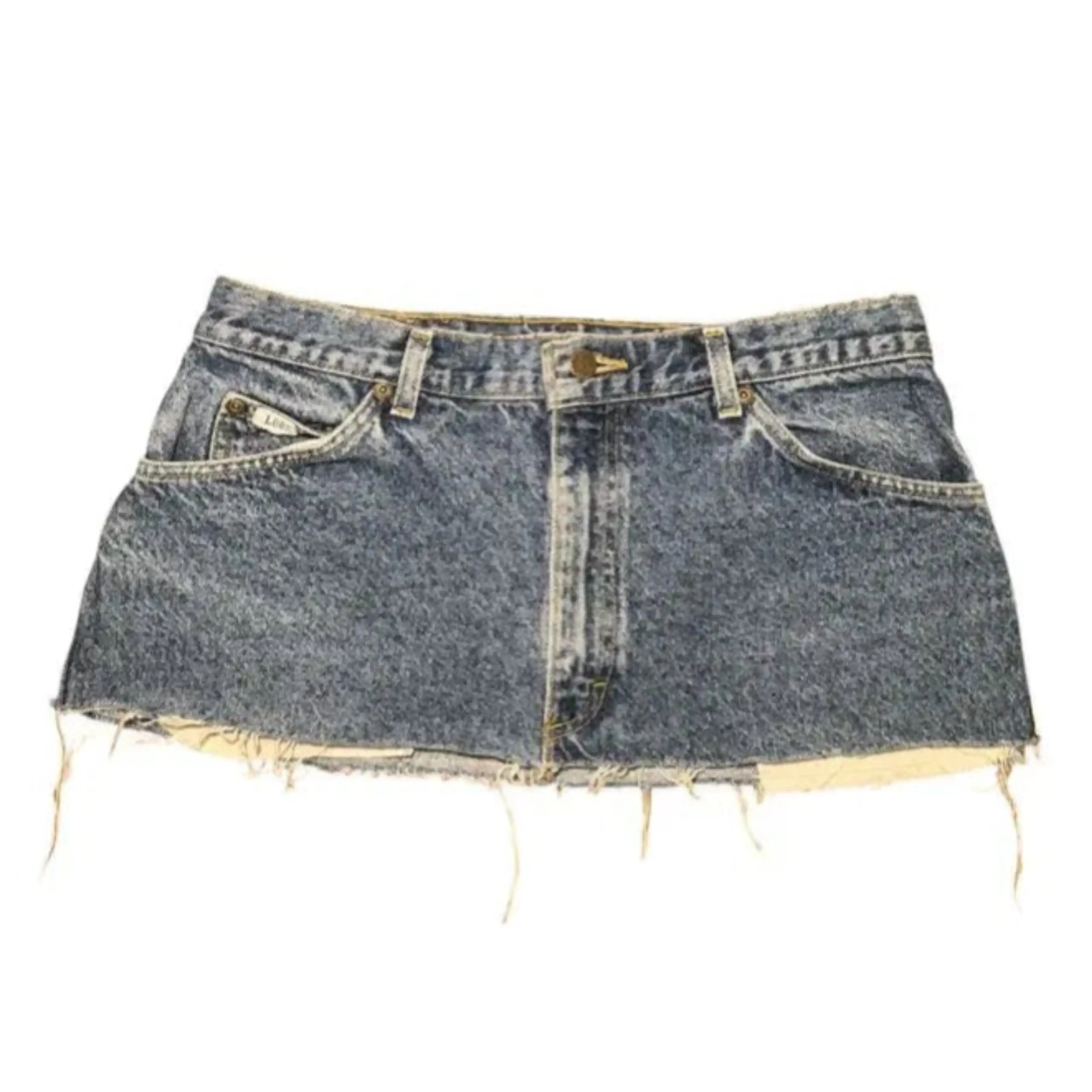 Spliced ‘8’ Jersey-Style Denim Mini Skirt Reigned Denim Women Shorts Slim Jean Low Waist Short Street Mini Short Women Clothing - view 4