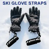 2pcs Skiing Glove Safety Straps Durable Sport Elastic Glove Leash Straps With Keychains Practical Accessory For Skiing Snowboard 5