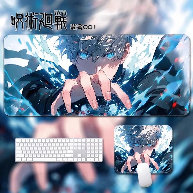 New Anime Jujutsu Kaisen Gojo Satoru Leather Mouse Pad Oversized Small Size Boys and Girls Game E-sports Keyboard Pad Table Mat