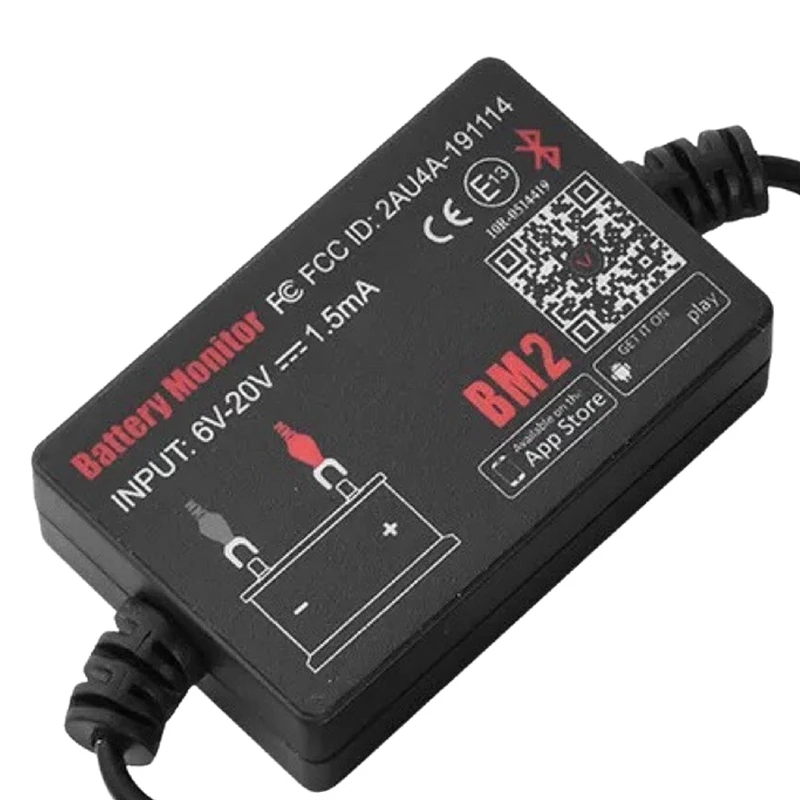 ●BM2 Battery Monitor Tester 12V Battery Monitor Bluetooth 4.0 Car Battery Analyzer Charging Cranking Test Voltage Tester-ABFB