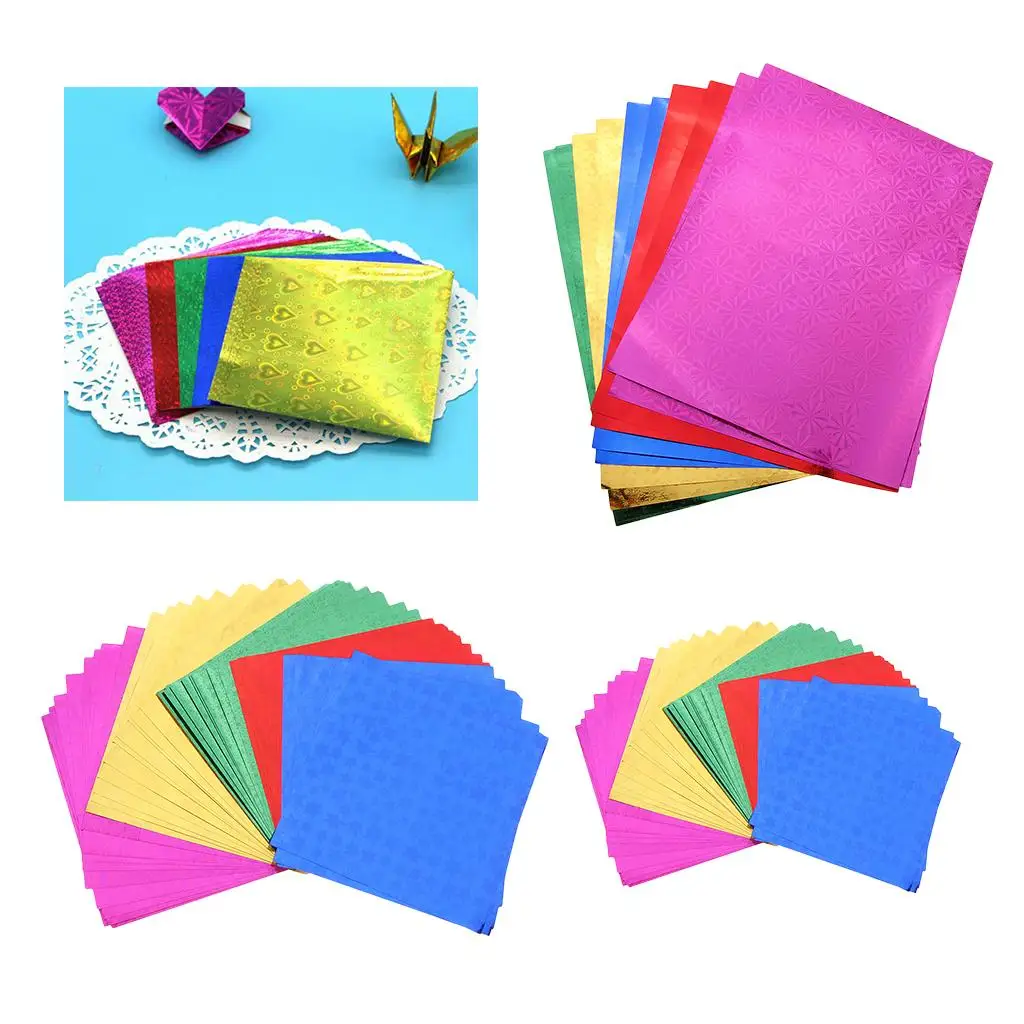 Folding Paper Hologram Origami Paper for Kid Children Kindergarten toys