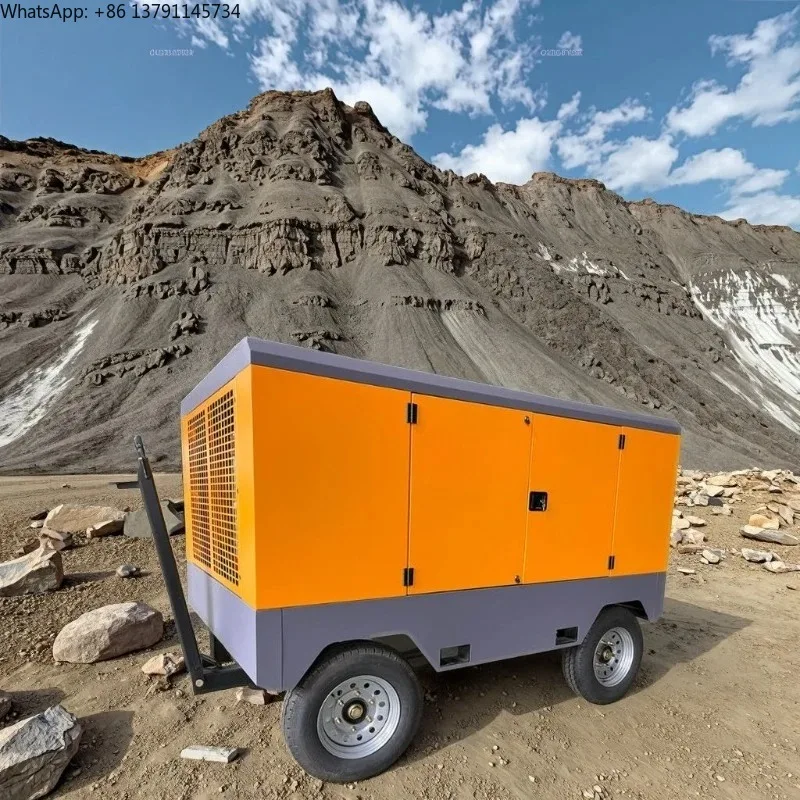Portable 36m3/min 25bar 1271cfm Mobile Diesel Engine Screw Compressors with Pump Core For Construction Work Mine Drilling Rig