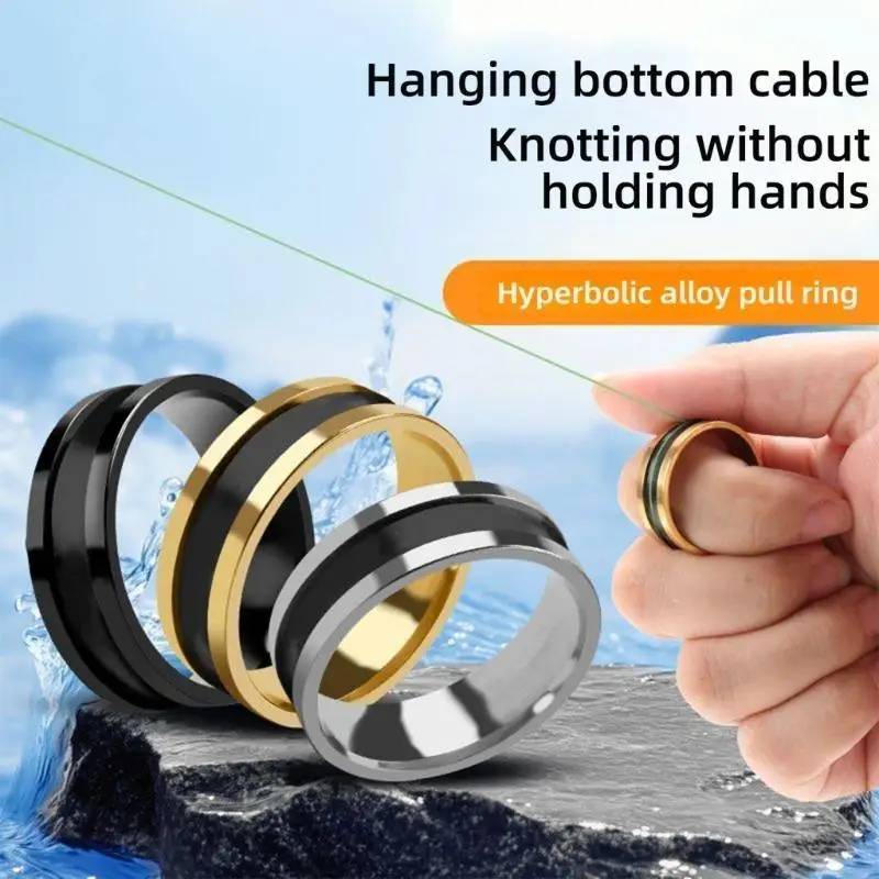 Fishing Line Knot Puller Assist Tool Compacts Fishing Line Management Rings Aluminum Alloy Fishing Line Pulling Rings 