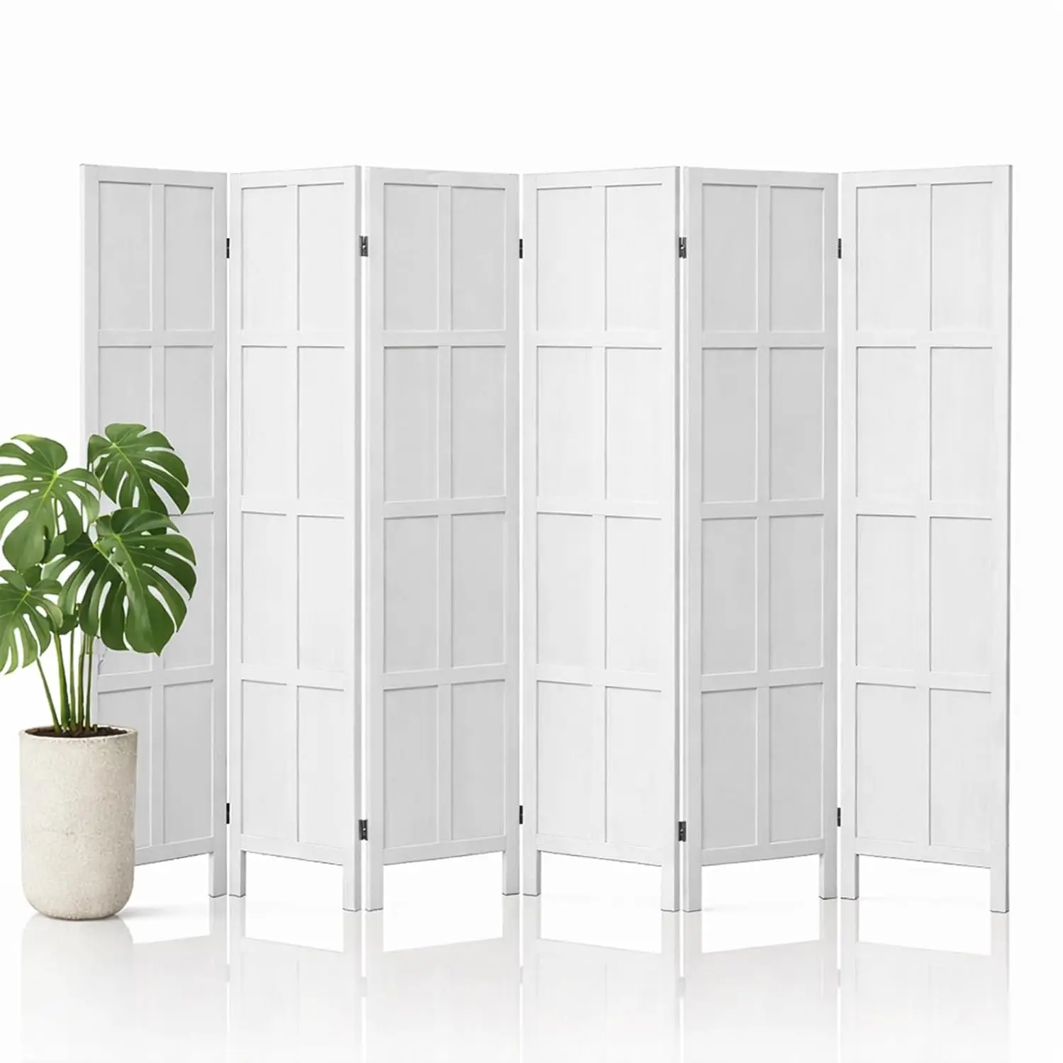 6 Panel Wood Room Divider Folding Privacy Screen 67