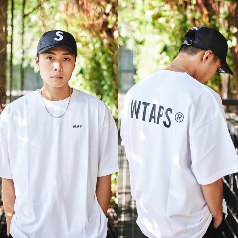 Japan Trend Brand WTAPS T-shirt Loose Roundneck Harajuku Style Simple Letter Print Tops Summer Classic Casual Wtaps Short Sleeve