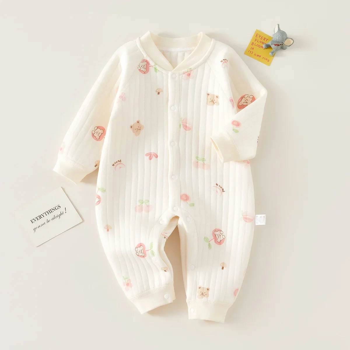 

Winter Simple Cute Animal Design Fruit Design Newborn Boys Girls Baby Romper 100 Cotton Warm Baby Clothes Loungewear Outfit