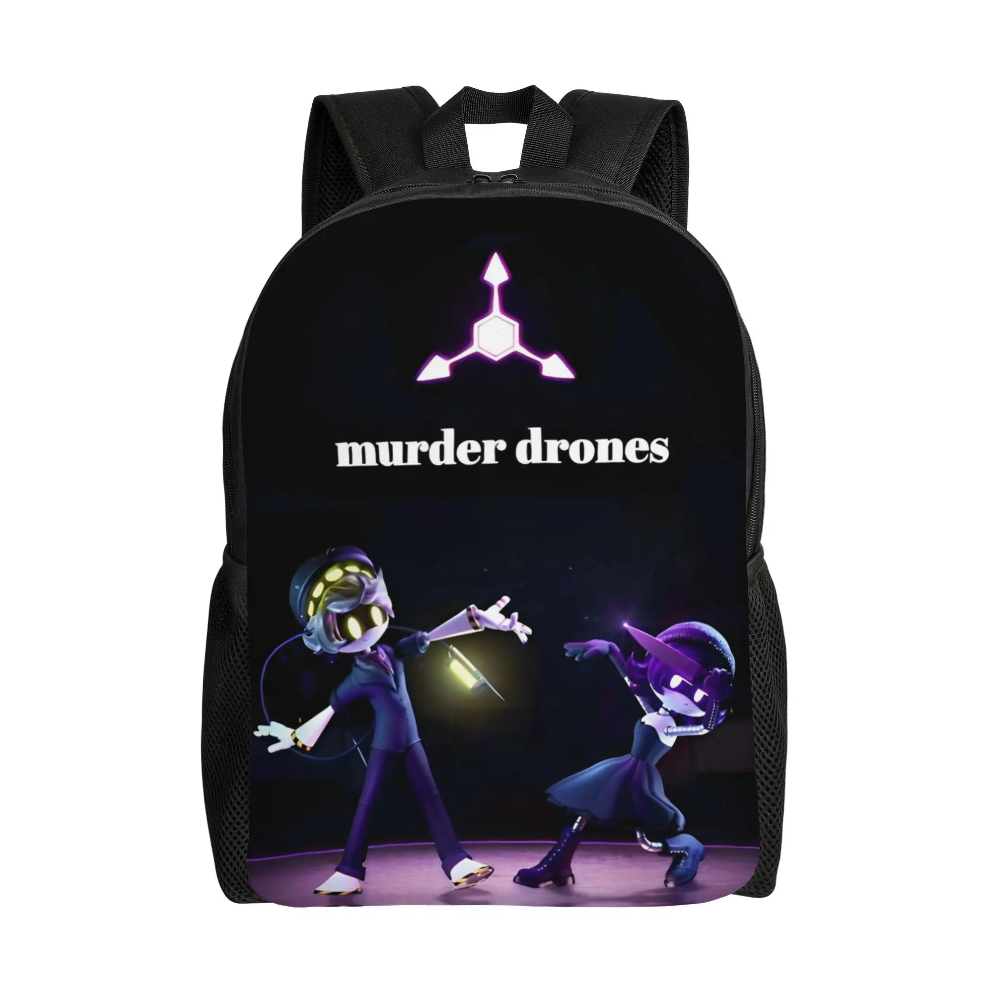 

Рюкзак Murder Drones с карманом, студенческий, туристический, анимированный, для мужчин и женщин, для ноутбука, холщовый