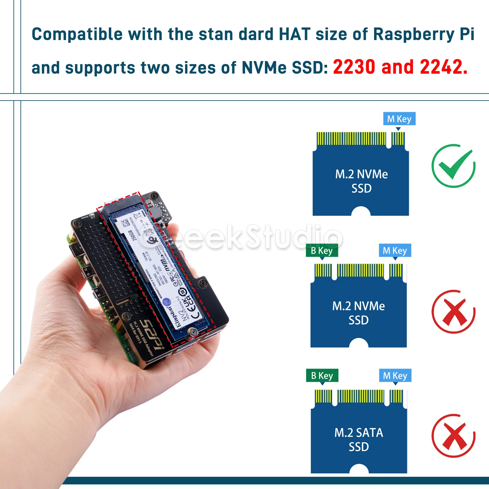 N04 M.2 2280 PCIe To NVMe Top with Metal Case Enlosure Shell Cooling Fan for Raspberry Pi 5 Support N04/N05/X1001/X1000