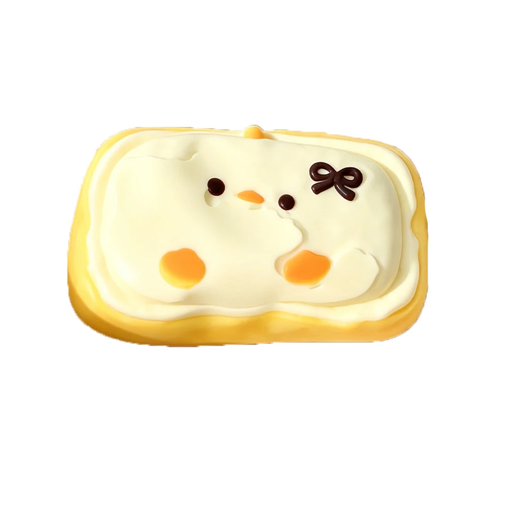 Silicoco Chicken Cream Toast Dessert Series Stress Relief Soft Silicone Toy Slow Rebound Soft Squishy Squeeze #Nulala200067
