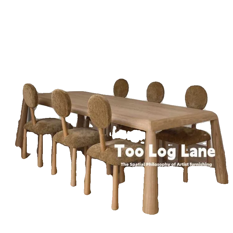 Klein appartement huishoudelijk licht luxe eenvoudige stille wind eettafel designer eettafel eetkamerstoel