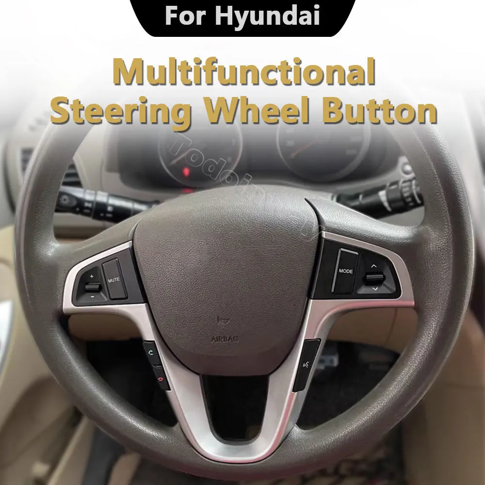 

Steering Wheel Button Audio Volume Music Control Switch buttons With Backlight For Hyundai VERNA SOLARIS 2010-2016 accessories