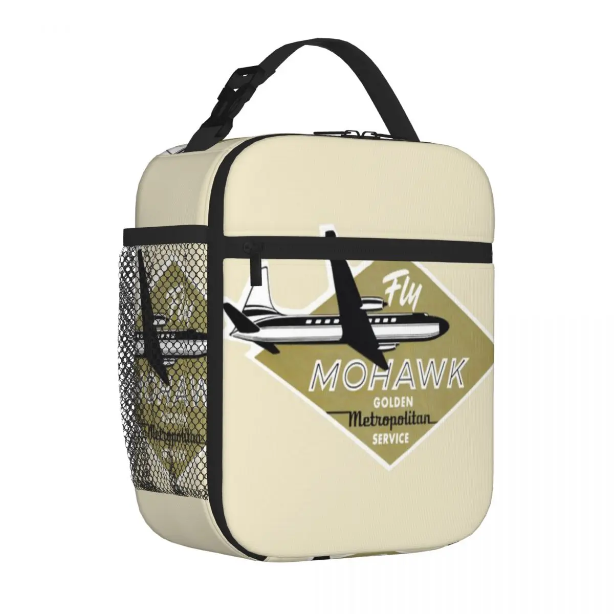 Bestselling 1960 Mohawk Airlines Elegant Sports Lunch Bag Workplace Meal Canvas Lunch Bag