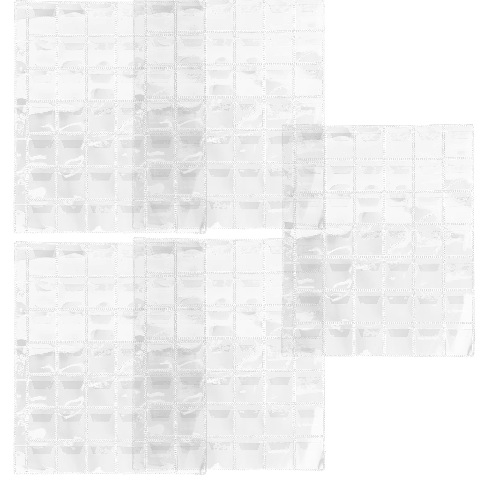 5pcs Transparent Album 42 Pockets Memory Coin Collection Holder Book For Photos Banknotes Protector Lightweight Easy Carry