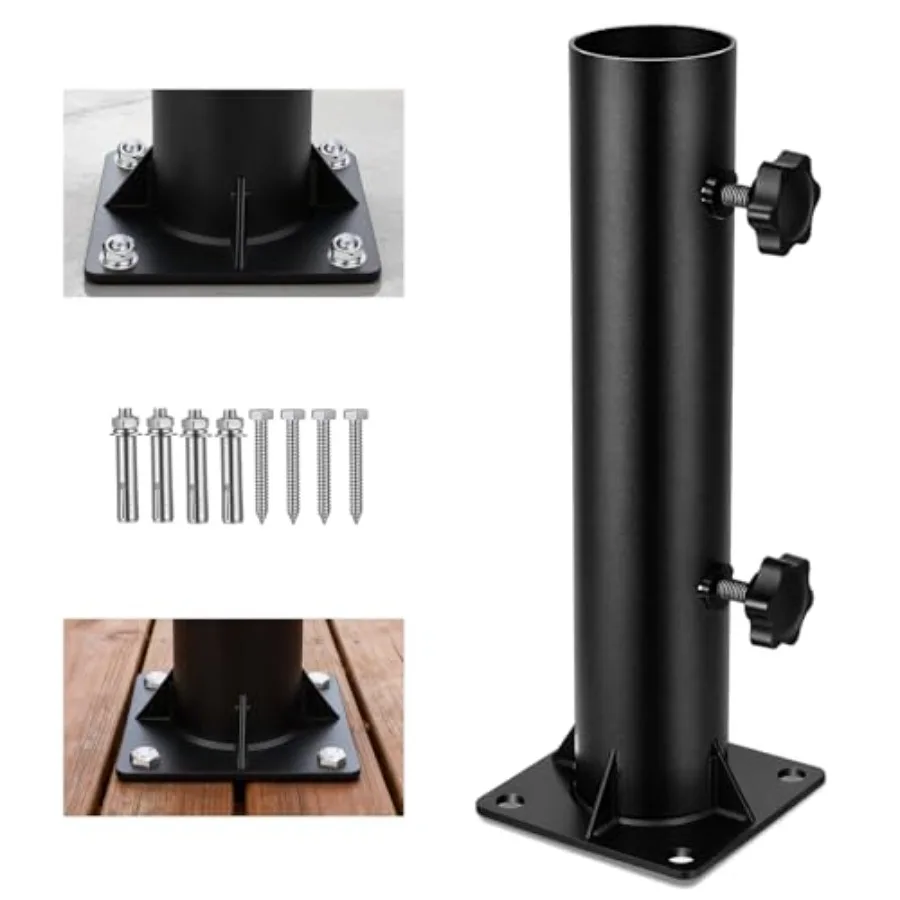 

Основание для зонта Lalafancy, квадратное, 4 дюйма, усиленное, для уличных зонтов, подходит для зонтов диаметром 1/4-1 9/10 дюйма