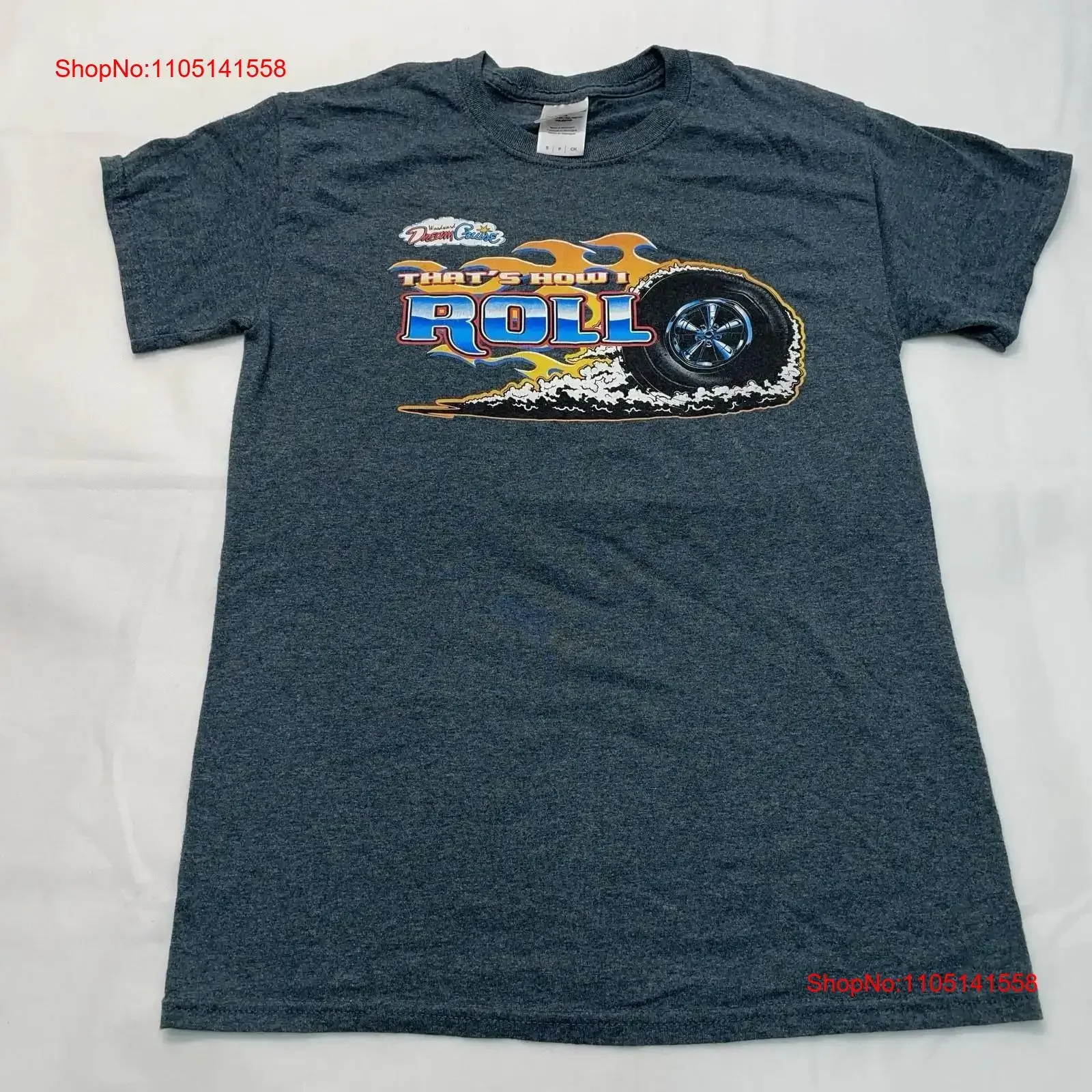 تي شيرت Woodward Dream Cruise That's How I Roll باللون الرمادي مقاس S ملابس مصممة مغسولة عتيقة ملابس الشارع أنيقة ممتدة