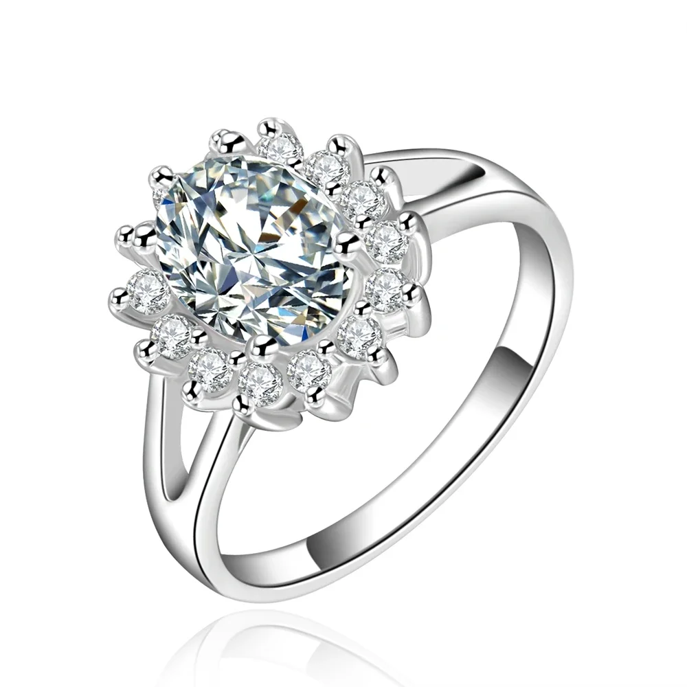 

Wholesale 925 Sterling Silver Beautiful Valentine Gift Ring Wedding Jewelry Elegant For Women Stone Factory Price Free Shipping