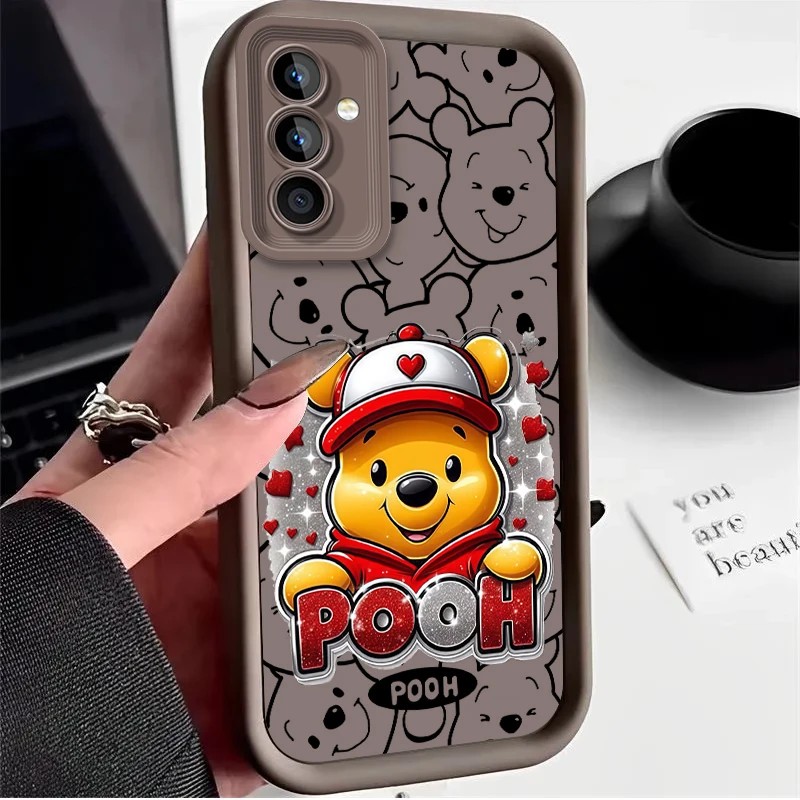 Stitch Pooh Bear Case for Samsung Galaxy S25 Ultra Plus S24 S23 S22 S21 S20 FE A73 A72 A71 A56 A55 A54 5G A52 A52S A51 4G Cover - náhled 4