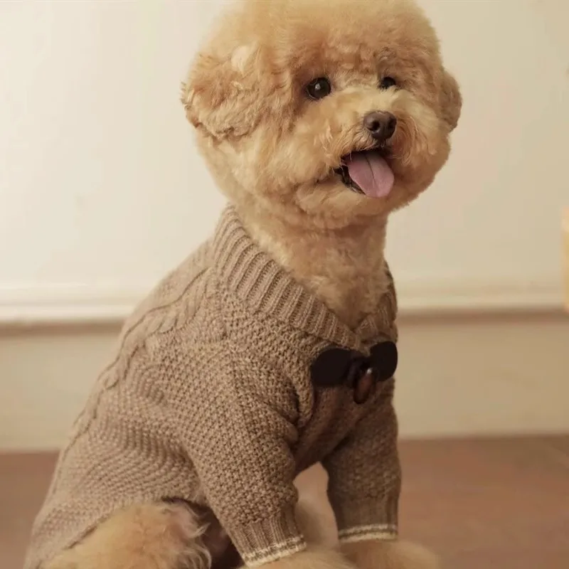 Warm Knitted Sweater for Dogs, Winter Cardigan, Coat for Chihuahua, Bichon, Yorkie, Cat Jacket, Puppy Costume, Classics