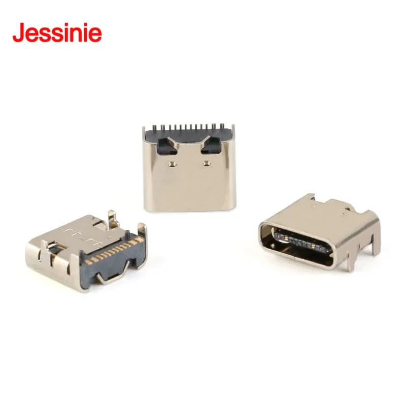 10pcs/5pcs Micro USB-3.1 SMD 16P type-c Female Connector Socket DIP4 Hd Transmission Interface For Smartphones End Charging Plug