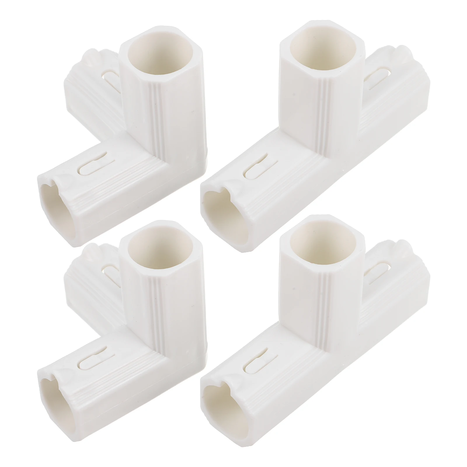 

4 Pcs Playpen Accessories Baby Gates Yards Area Steel Pipe 3 Way Pvc Fittings Parts Plastic Door Banister Adapter Child