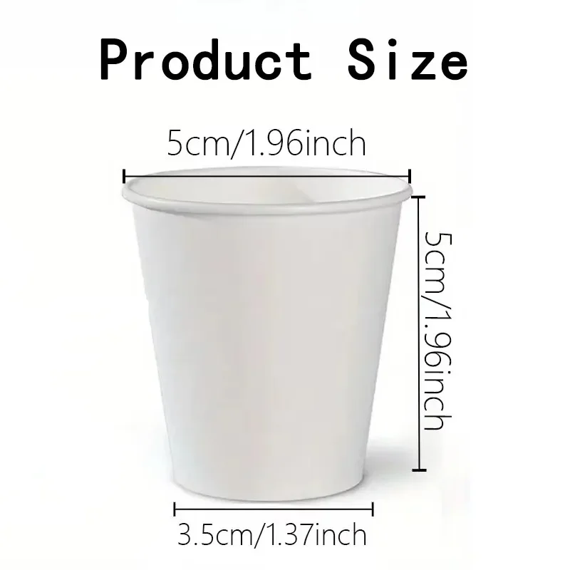 50/100PCS White Paper Cups Juice Milk Coffee Disposable Hot Cold Drinking Paper Cups Weddings Birthdays Picnics Packing