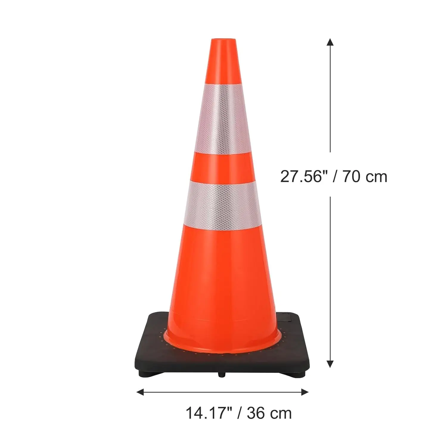 

Набор сигнальных конусов повышенной видимости (6 шт.) – 28-дюймовые оранжевые конусы из ПВХ со светоотражающим кольцом и утяжеленным основанием для строительных площадок