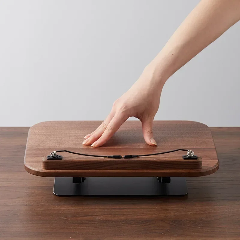 z Black Walnut Table for Laptop Lift and Folding Computer Desk Multifunctional Reading Desk Multi-scene Applicable Notebook Tab