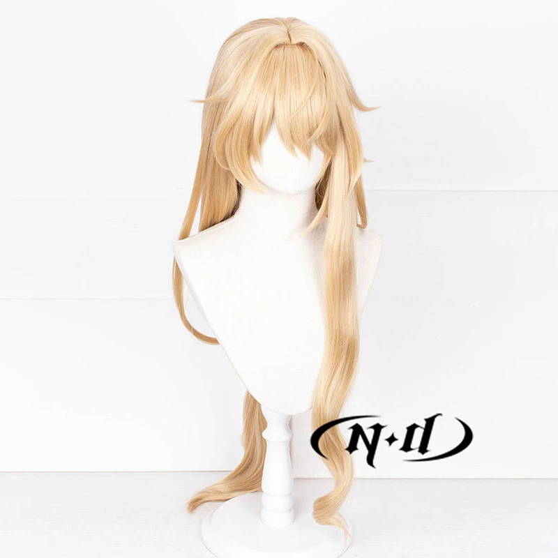 ND Honkai Star Rail คอสเพลย์วิกผม Luocha คอสเพลย์ยาวผมสีเหลืองวิกผมสังเคราะห์ทนความร้อนสําหรับเกม Comic Con Coser คริสต์มาส